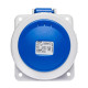 Розетка вбудована похила IDE MUNDIAL 2P+E 32A 200–250V IP66-67