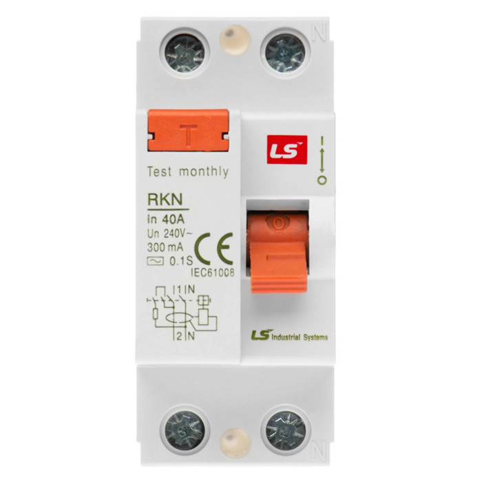 Пристрій захисного відключення LS ELECTRIC RKN 40A 1P+N 0.03A