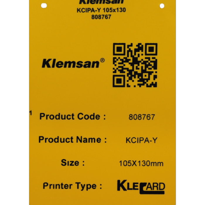 Самоклеюча маркувальна ПВХ етикетка KCIPA-Y Klemsan 105×130