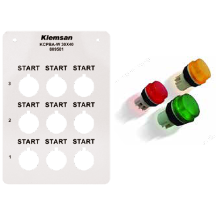 Маркувальна ПВХ пластина KCPBA-S Klemsan 30×50mm сіра