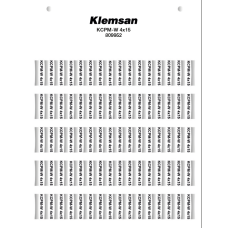 Маркування KCPM-W Klemsan 4X15 для тримачів KCKKS/KKS
