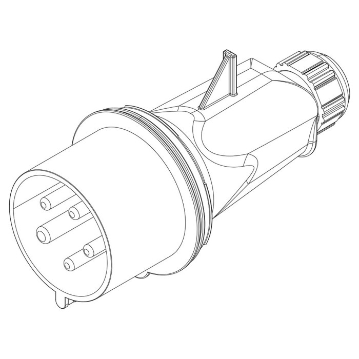 Вилка кабельна IDE MUNDIAL 3P+N+E 32A 200/346–240/415V IP44