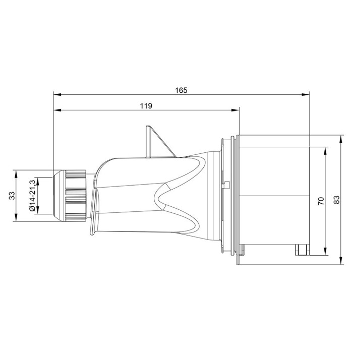 Вилка кабельна IDE MUNDIAL 3P+N+E 32A 200/346–240/415V IP44