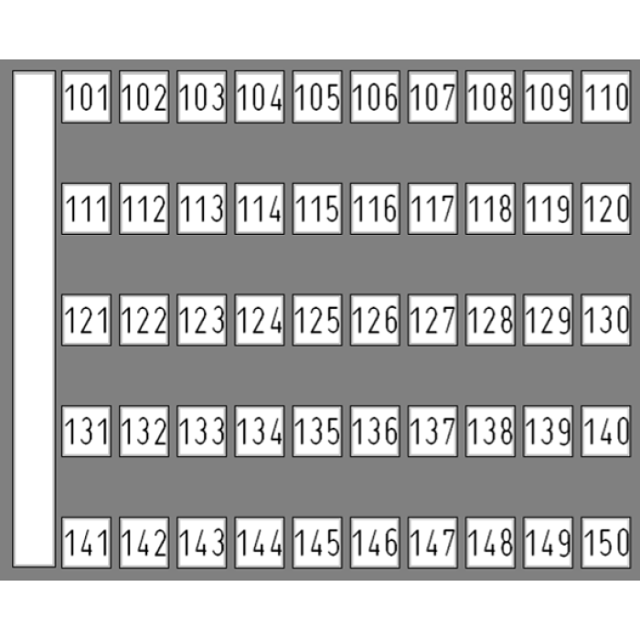 Маркувальна пластина DY 5 Klemsan 101-150