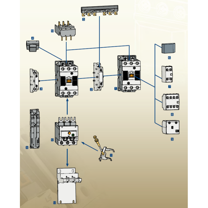Додатковий контакт LS ELECTRIC UA-4, 4NC