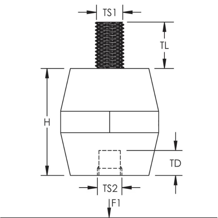 Ізолятор nVent Eriflex ISO TP 50 MM8×17/FM8×15