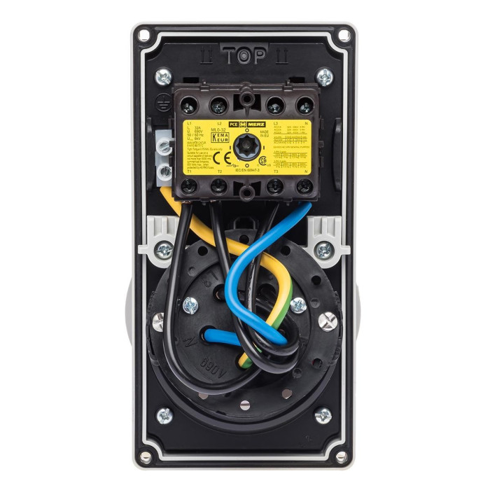 Розетка вбудована з механічним блокуванням IDE MUNDIAL 3P+N+E 32A 200/346–240/415V IP67