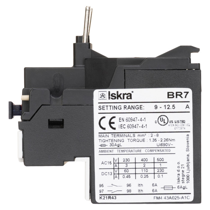 Теплове реле ISKRA BR7/9-12,5