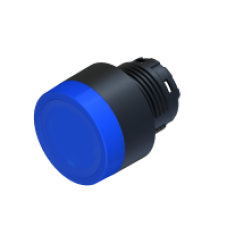 Кнопка з підсвічуванням – ø 22mm – СИНЯ – IP65 COMEPI
