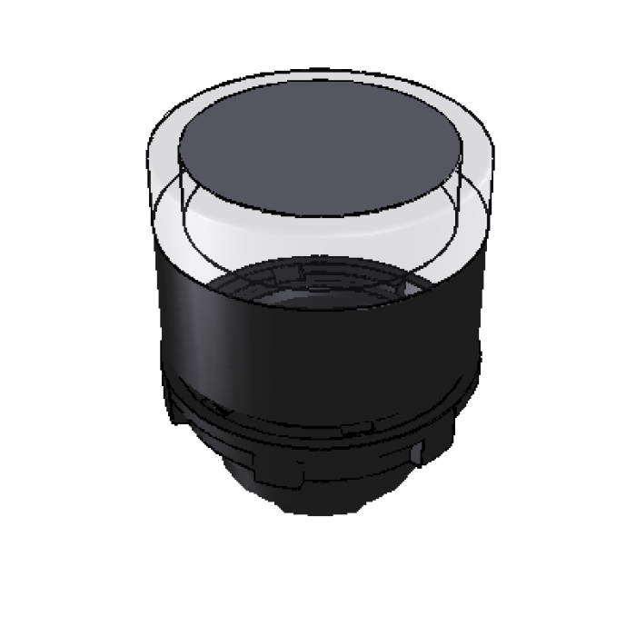 Кнопка з підсвічуванням – ø 22mm – ПРОЗОРА – IP65 COMEPI